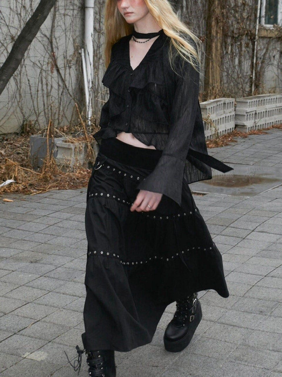 【NOT KNOWING】Bohem Chiffon Blouse