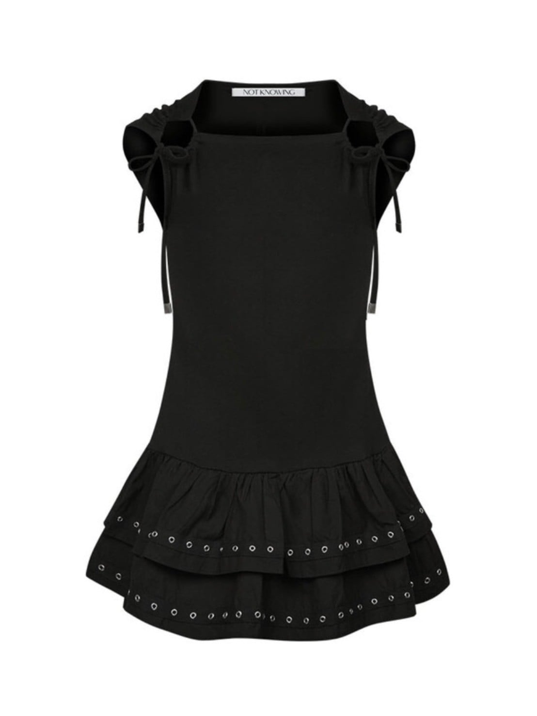 【NOT KNOWING】Eyelet Sleeveless Tee OPS