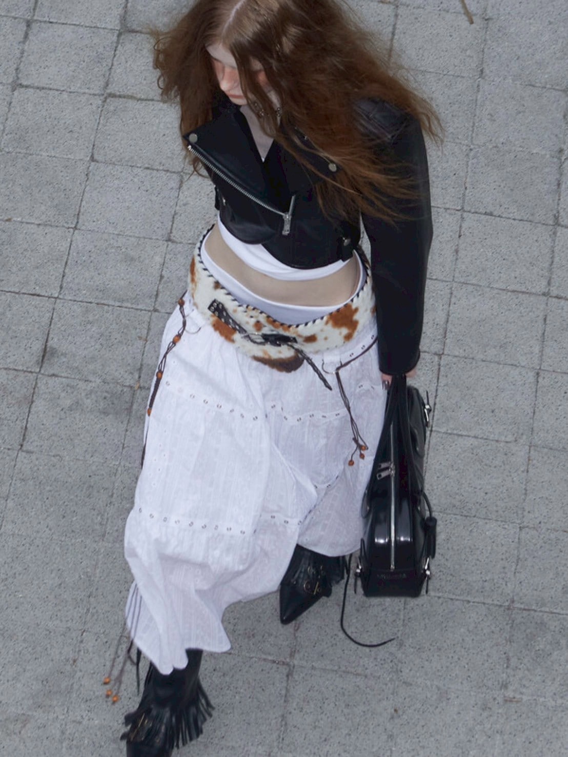 【NOT KNOWING】Tiered Eyelet Maxi Skirt / 【ノットノーイング】ティアードアイレットマキシスカート