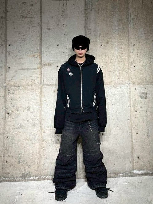 【roaringrad】WASHED DENIM CARPENTER PANTS