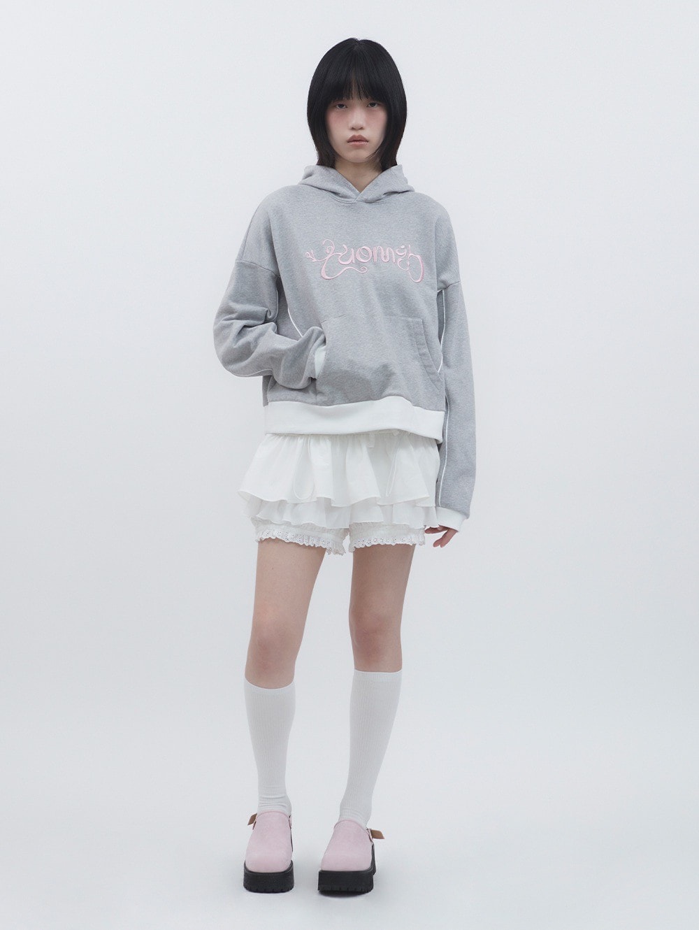 【TUOMIO】GRAPHIC BLOCK HOODIE