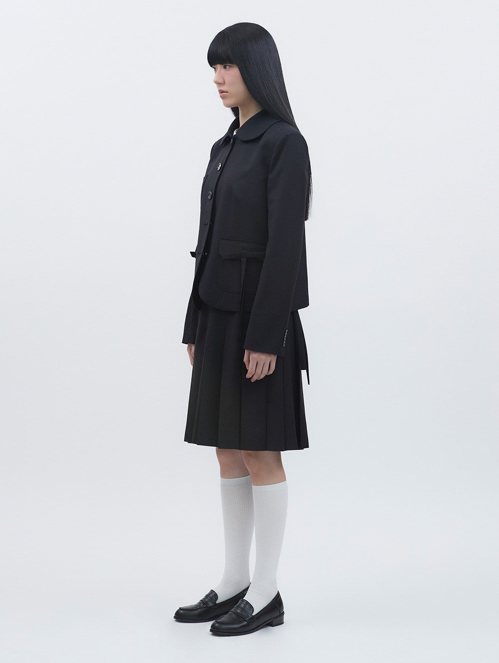 【TUOMIO】MIDI PLEATS RIBBON CULOTTES
