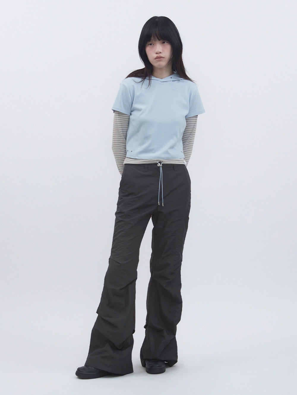 【TUOMIO】TUCKED BOOTSCUT PANTS