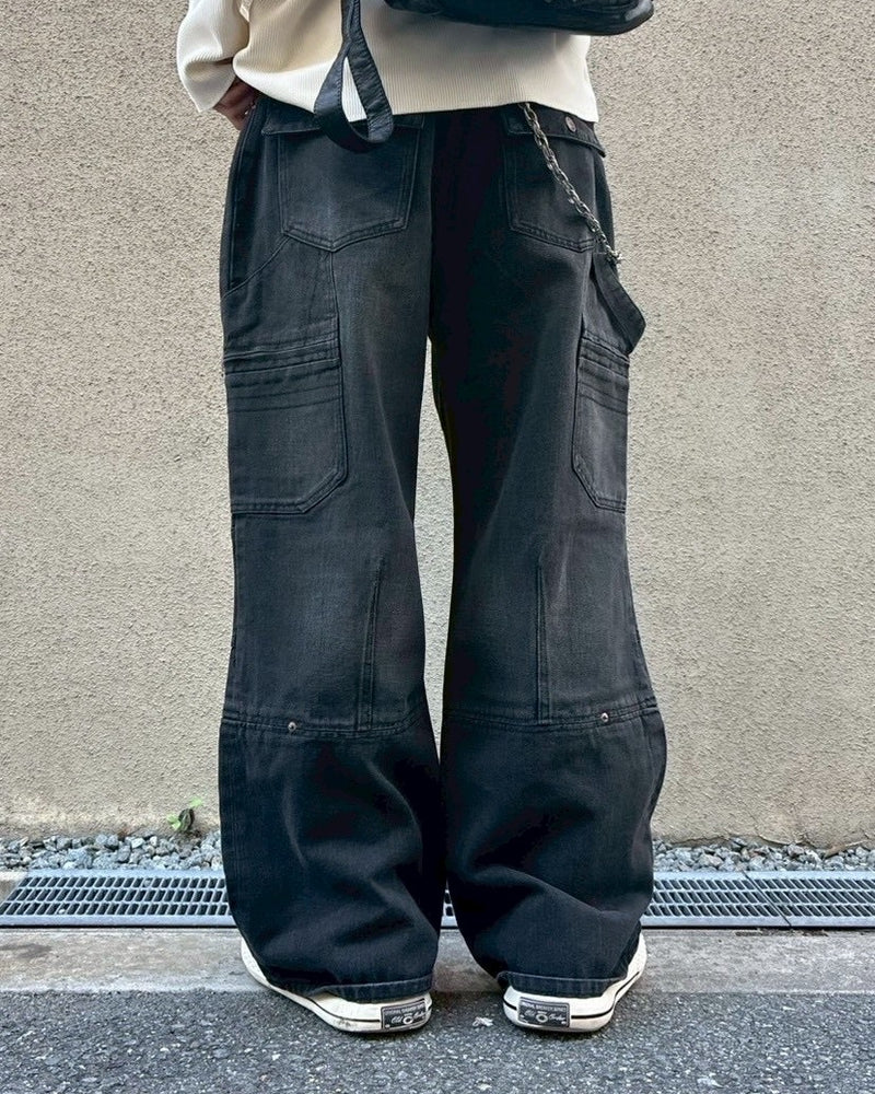 大阪店WEB限定受注制【Chikashitsu +】straight fit carpenter denim pants