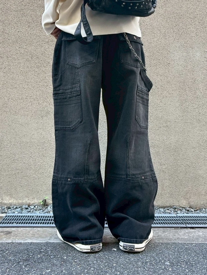 大阪店WEB限定受注制【Chikashitsu +】straight fit carpenter denim pants