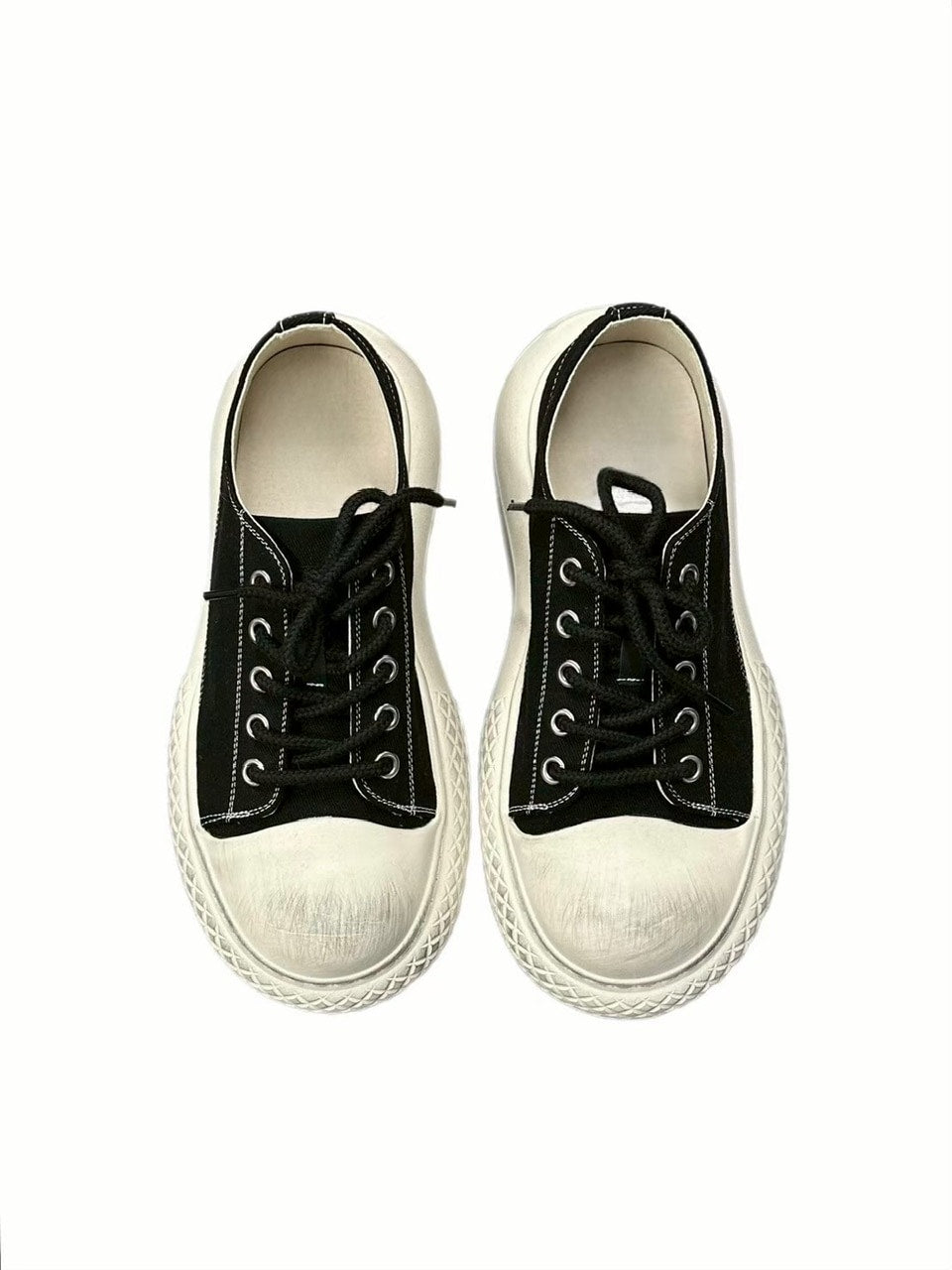 受注制【Chikashitsu +】volume toe canvas sneaker (2color)
