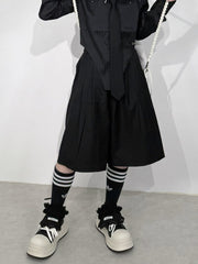 国際配送【Nerd out XU】Bermuda slacks tuck pants (2color)