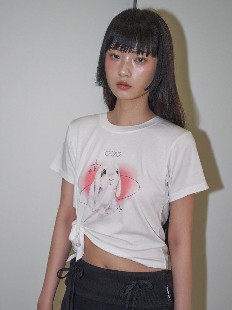 【ODDONEOUT】COSMOS RABBIT TIE T-SHIRTS