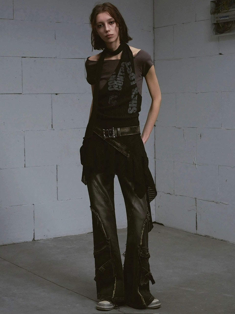 【Cest Nous】Fading throughout Denim jeans / 【セヌー】ウォッシングフレアデニムパンツ