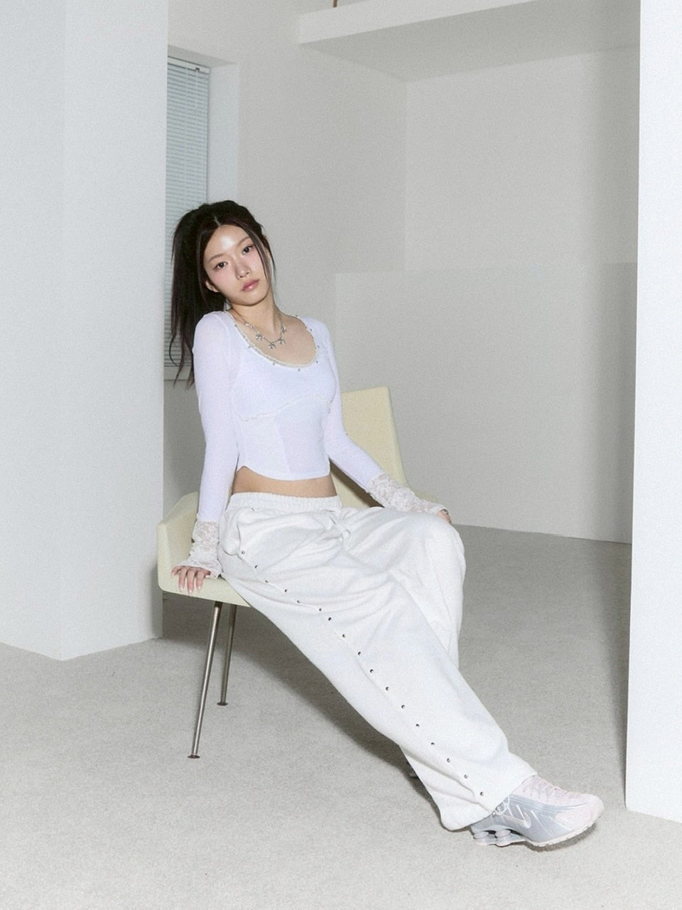 【CHERRYQUIRI】corset stud long sleeve