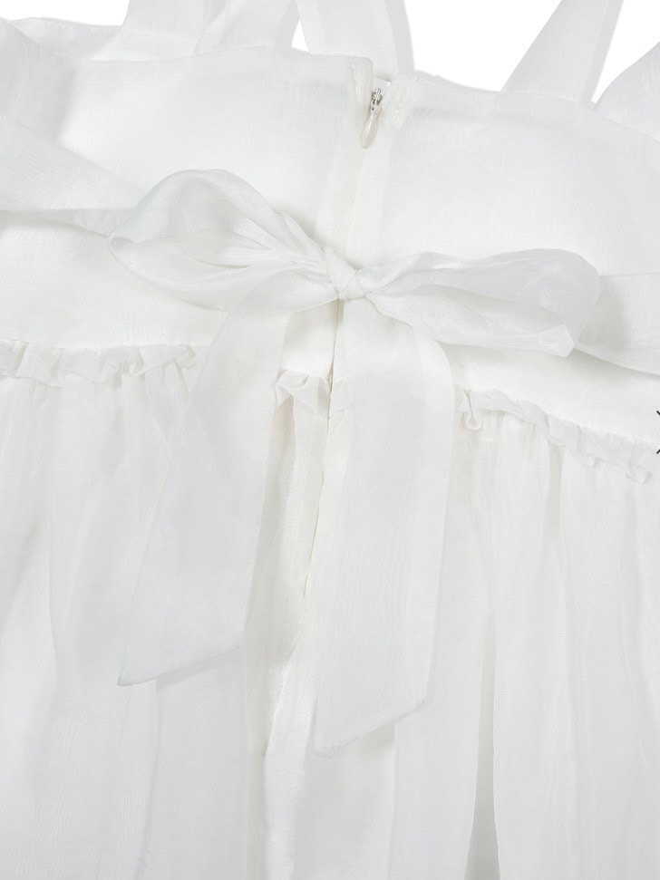 【Uglyshadow】ORGANZA RIBBON BLOUSE