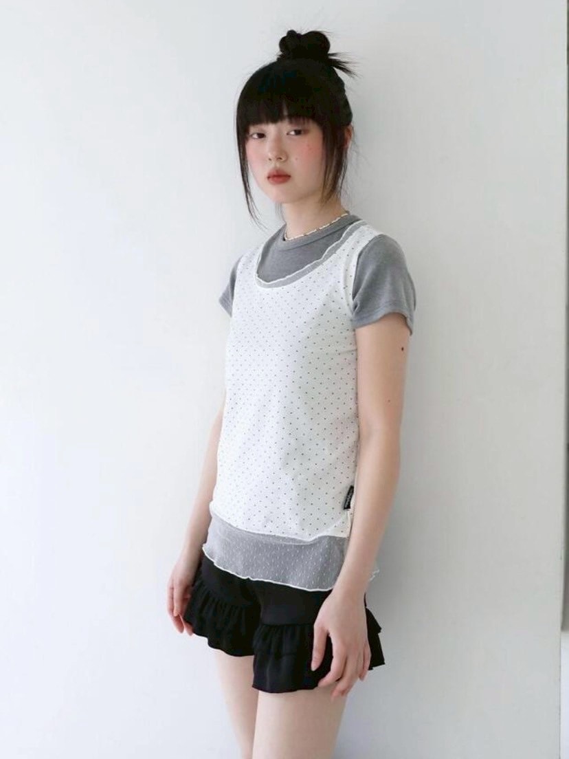 【Uglyshadow】SATIN RUFFLE PANTS