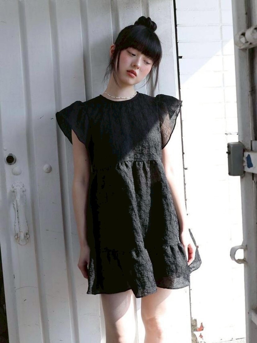 【Uglyshadow】FLOWER RUFFLE DRESS