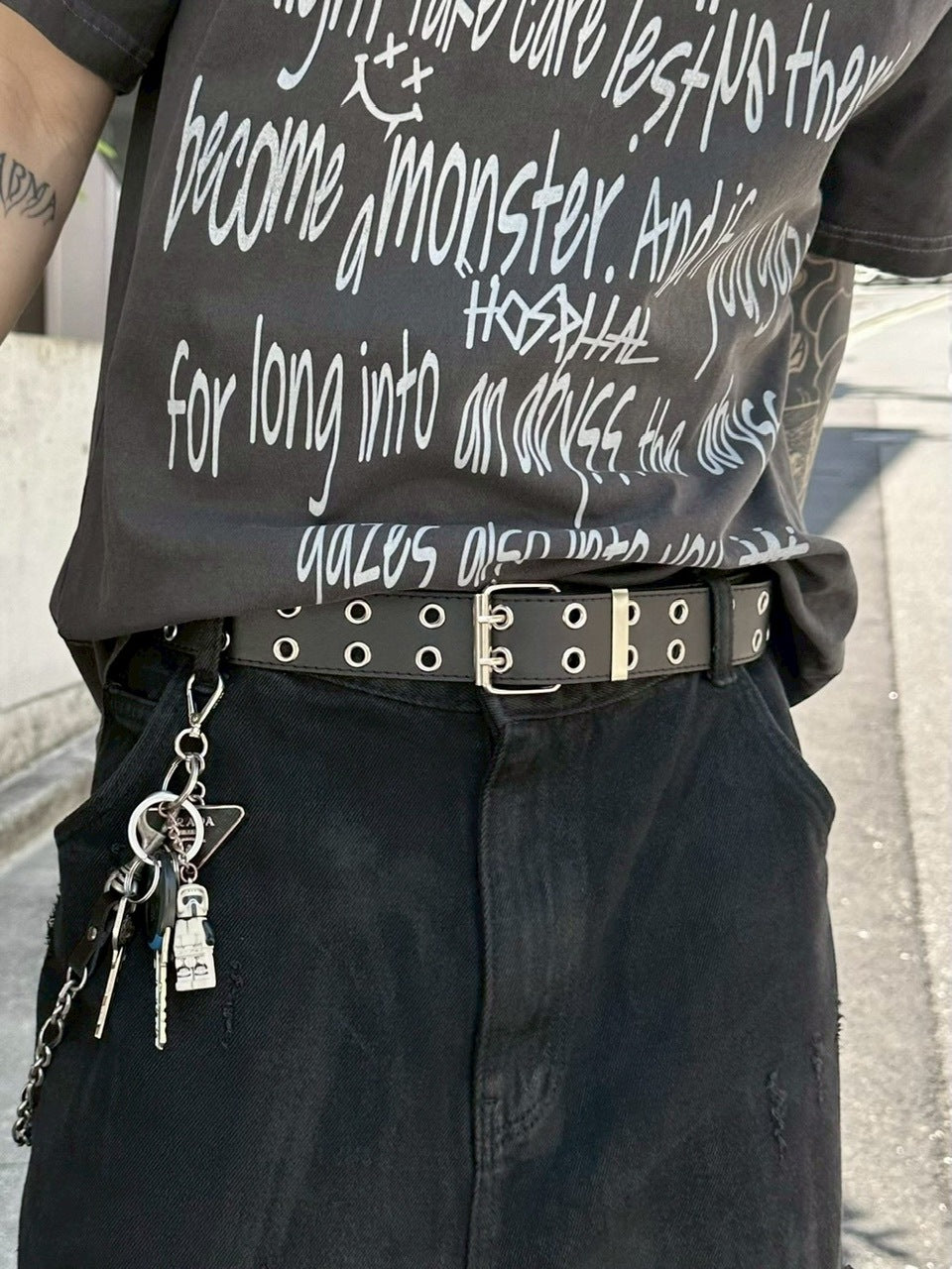 受注制【Chikashitsu +】eyelet belt (4color)