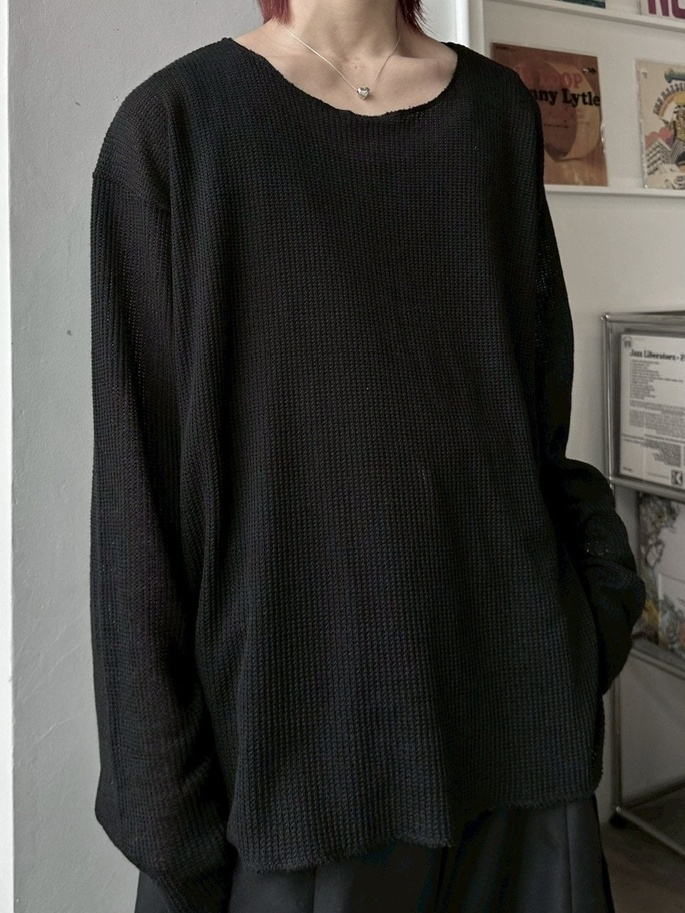 【LUV CODE】wide neck mesh knit (3color)