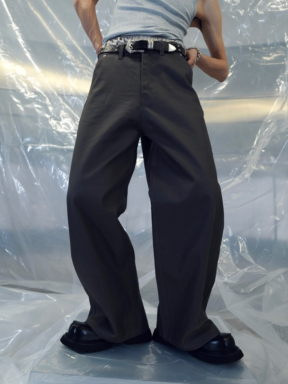 CS】coated wide denim pants – PRESSING WEB SHOP