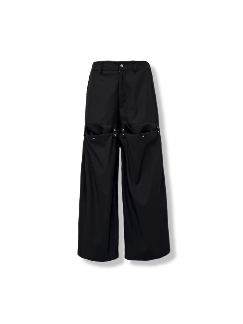 【CS】FLOW FIT DRAPE SLACKS(BLACK)