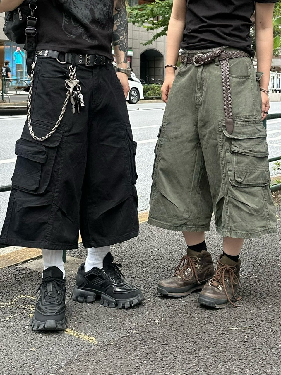 大阪店WEB限定受注制【Chikashitsu +】cotton cargo bermuda pants (2color)