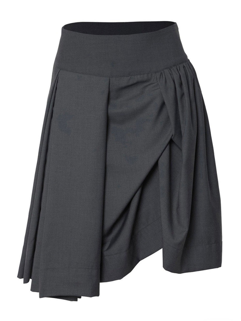 【FLAREUP】Asymmetrical Draped Midi Skirt
