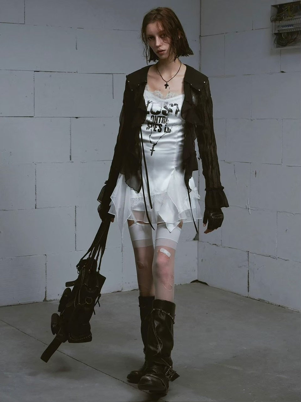 【Cest Nous】Satin Lace Camisole Dress / 【セヌー】サテンレースキャミワンピース