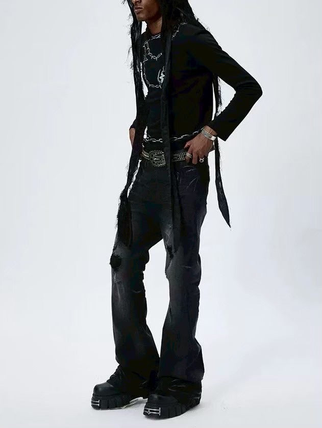 【DND4DES】ROUGH STRETCH FLARED JEANS