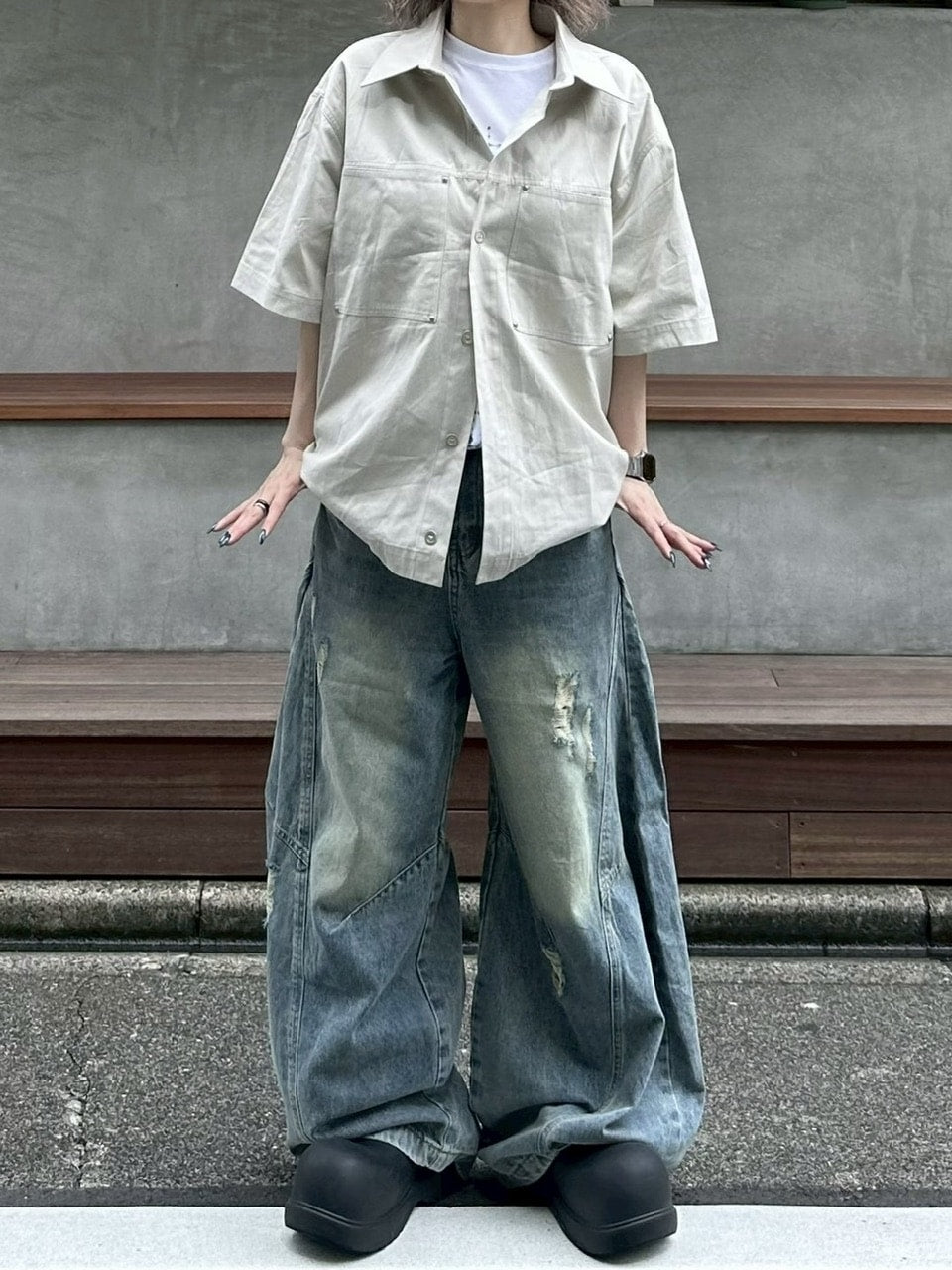 受注制【youll】vintage balloon denim pants