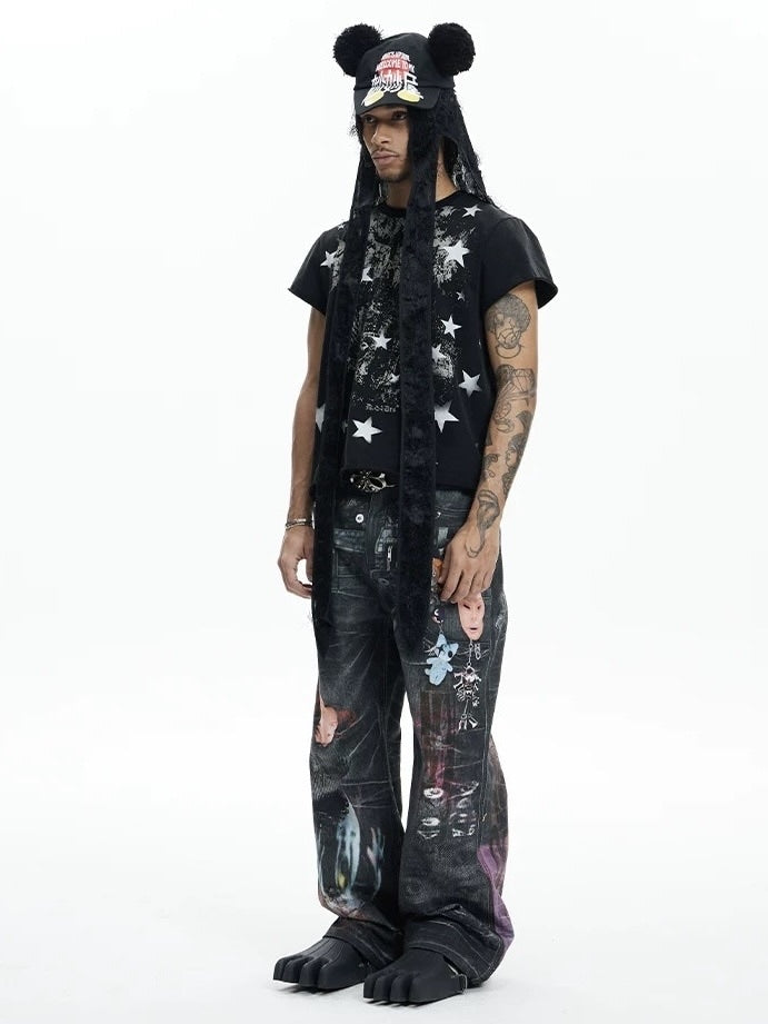 【DND4DES】MULTI-WAIST PENDANT GRAPHIC PANTS