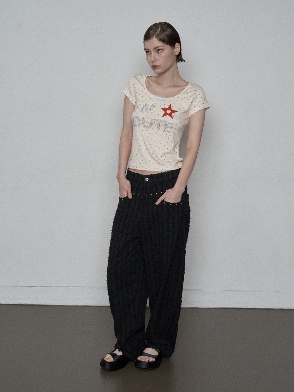 【SETUP‐EXE】I'M CUTE TOP / 【セットアップエグゼ】アイムキュート半袖Tシャツ