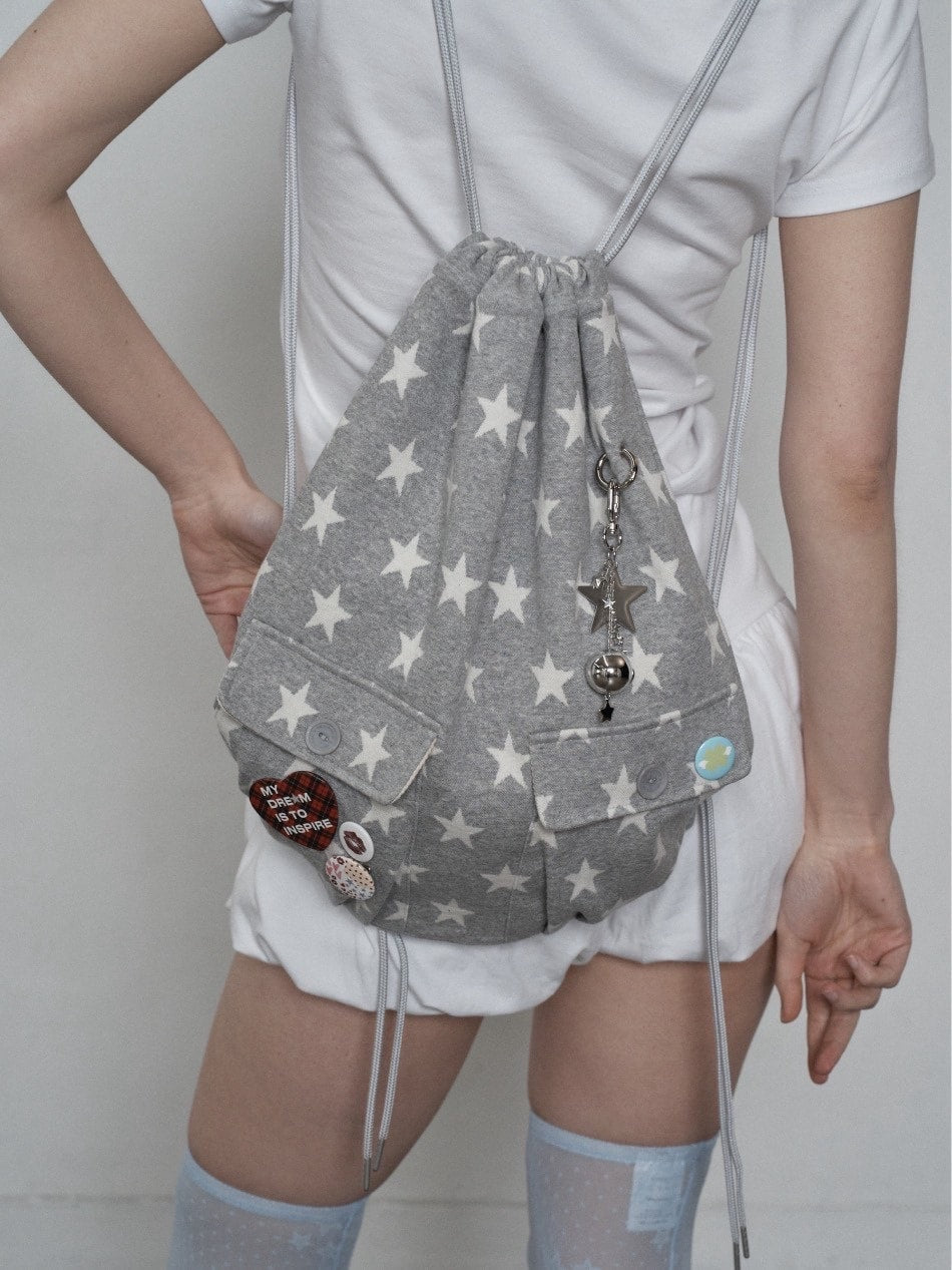 【SETUP‐EXE】STAR POCKET GYM SACK / 【セットアップエグゼ】スターポケットリュック