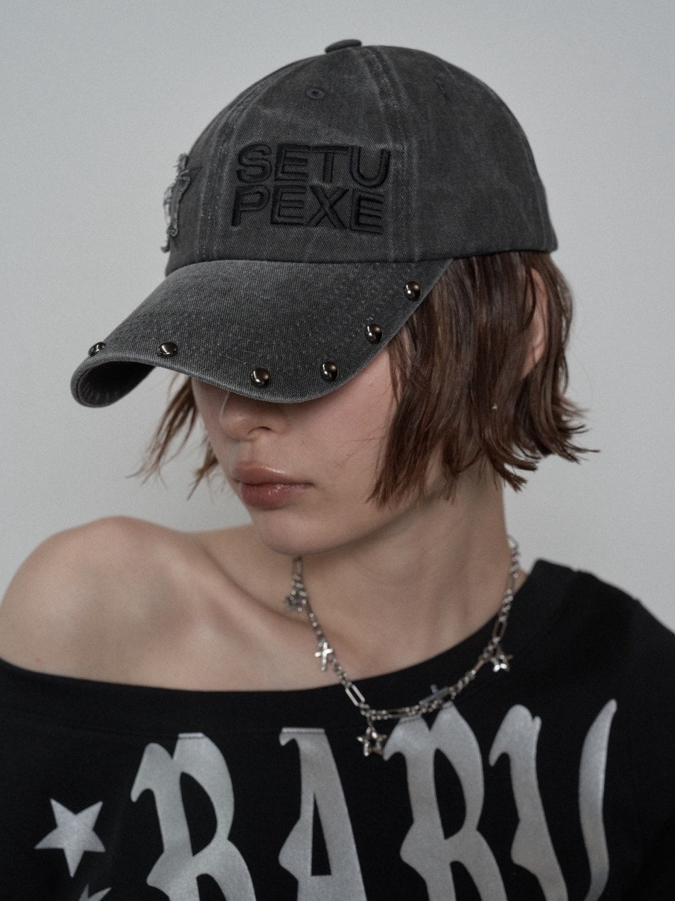【SETUP‐EXE】STUDDED LOGO BALL CAP / 【セットアップエグゼ】スタッズロゴボールキャップ