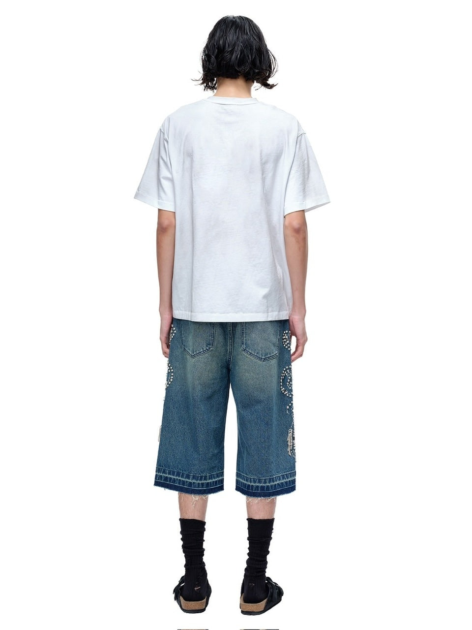 【The Boy Has No Patience】LUMINOUS NIGHT LEATHER PATCH TEE / 【ザボーイハズノーペーシェンス】レザーパッチロゴ半袖Tシャツ