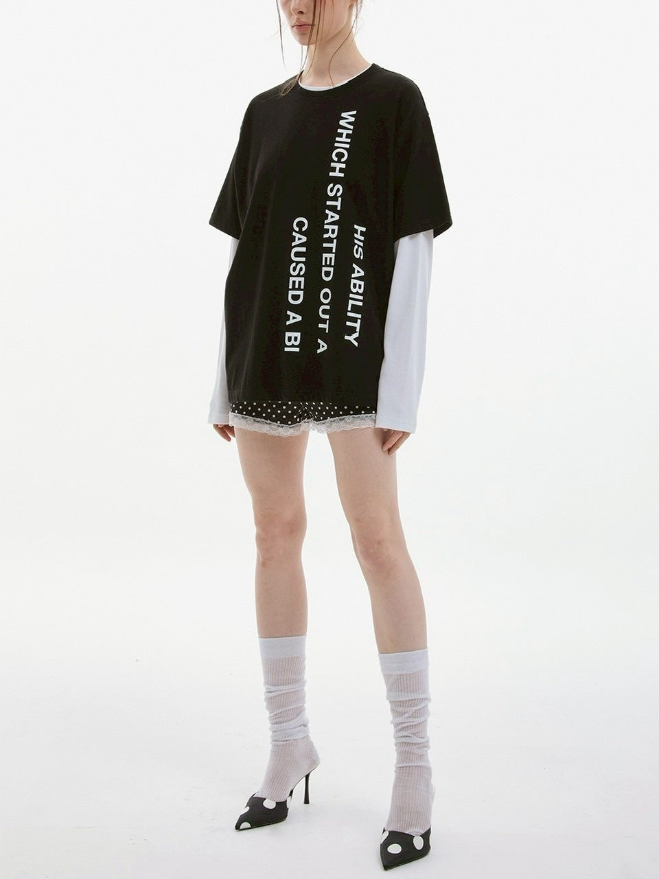 【ESC STUDIO】mega label t-shirt/ 【イーエスシーステュディオ】メガラベルロゴ半袖Tシャツ