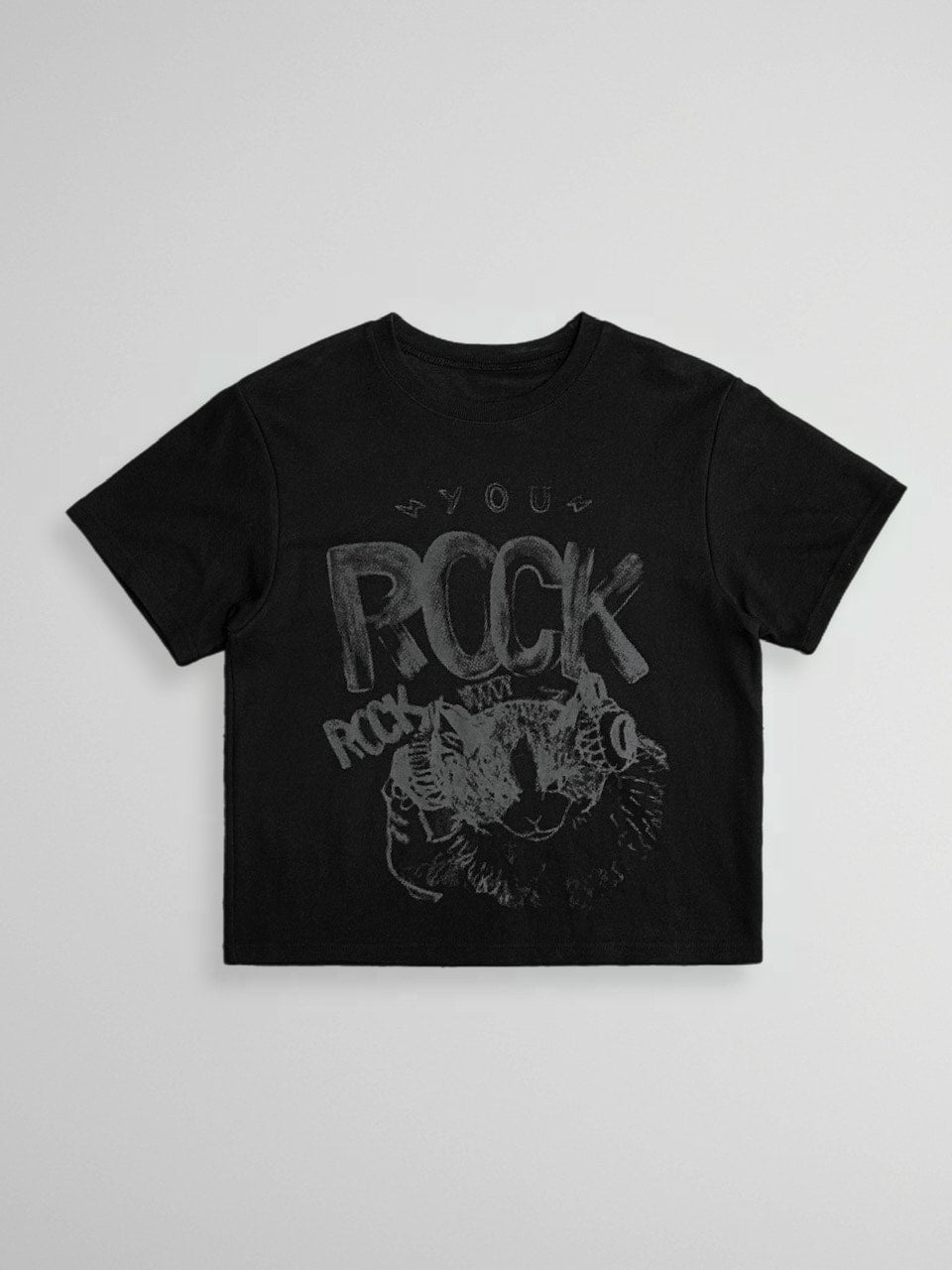 大阪店WEB限定【Chikashitsu +】cropped cat t-shirt (2color