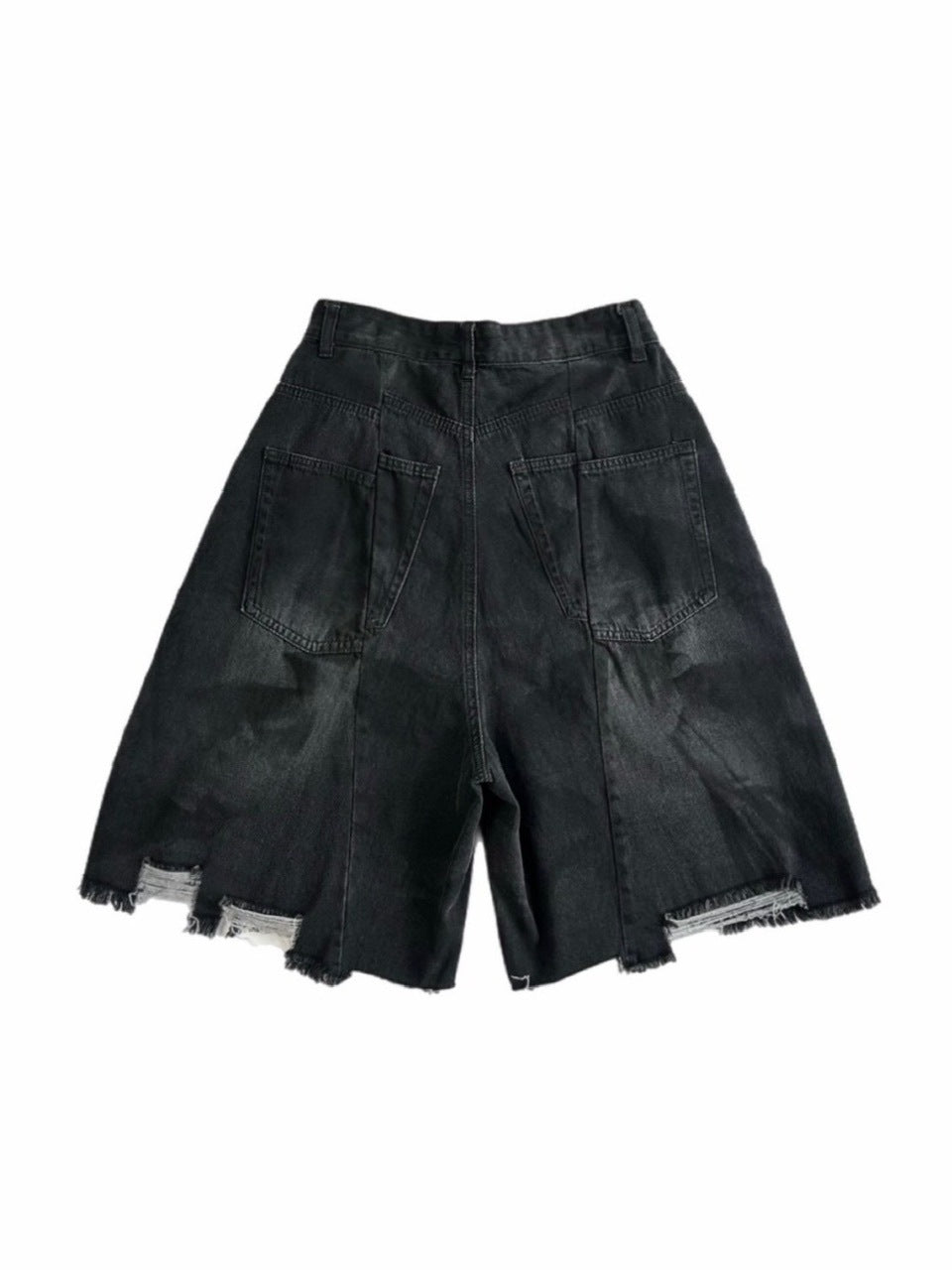 受注制【Chikashitsu +】oiled wash damage bermuda pants / 【チカシツプラス】オイルドウォッシュダメージバミューダパンツ (2color)