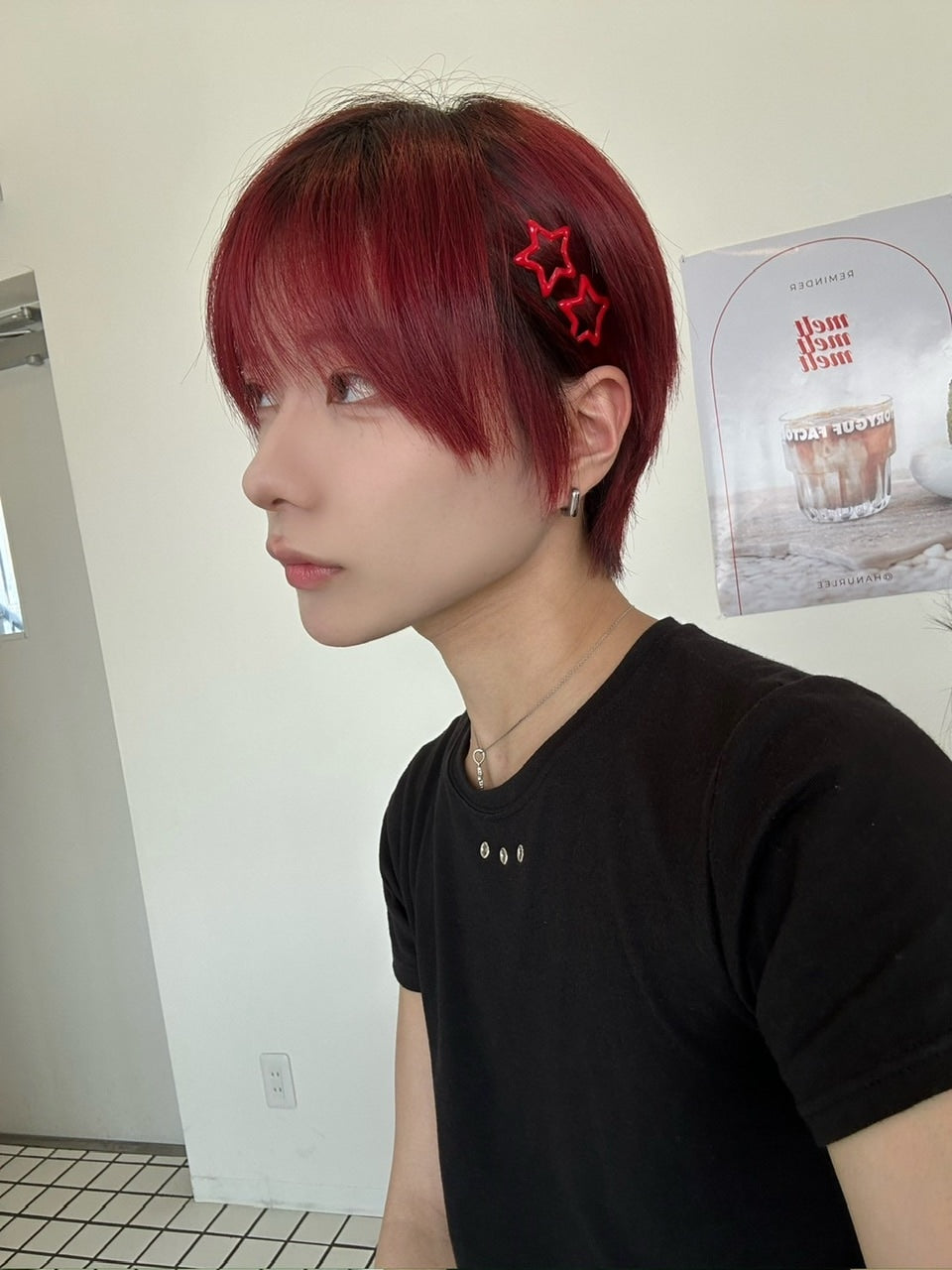 受注制【LUV CODE】eyelet cropped tee (3color)