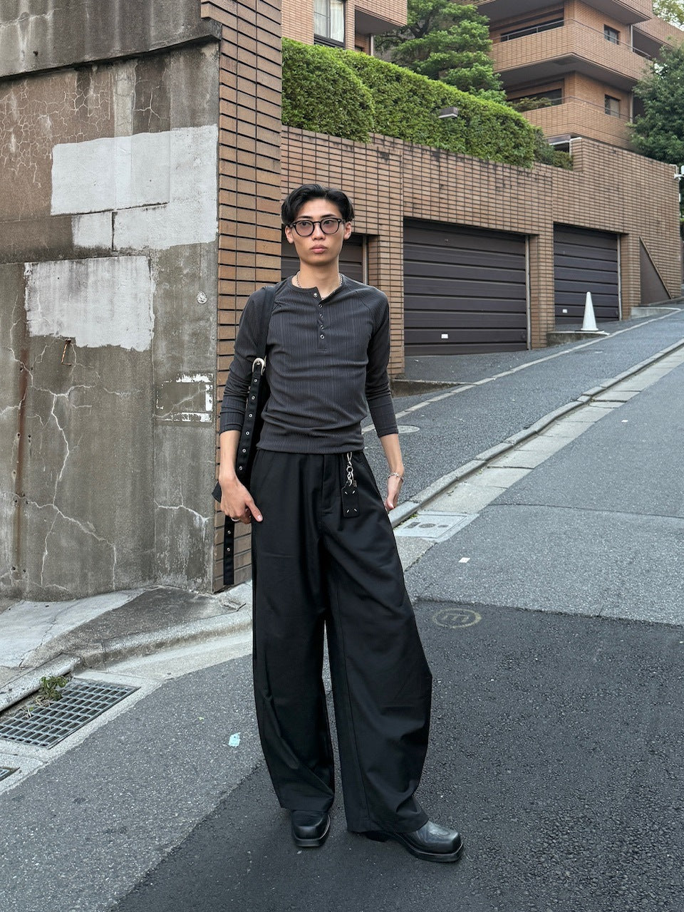 東京店WEB限定受注制【Chikashitsu +】snap rib henley neck tee / 【チカシツプラス】スナップリブヘンリーネックTシャツ (4color)