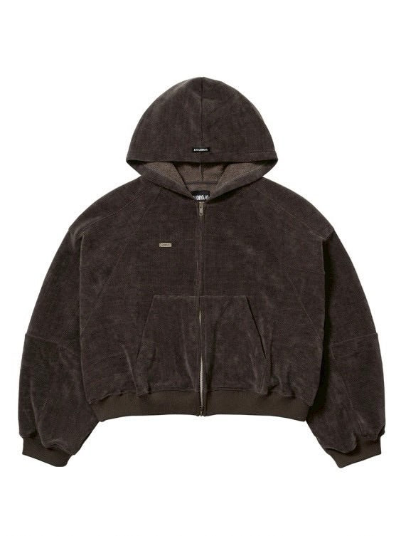 【AJOBYAJO】Corduroy Short Zip-Up Hoodie / 【アジョバイアジョ】コーデュロイショートジップアップパーカー