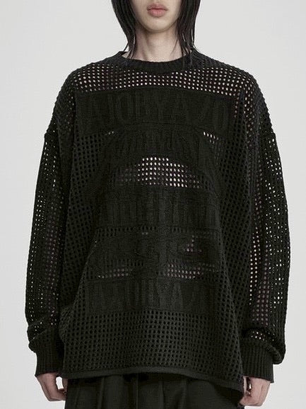 【AJOBYAJO】Total Logo Drop Needle Sweater / 【アジョバイアジョ】トータルロゴドロップニードル長袖セーター