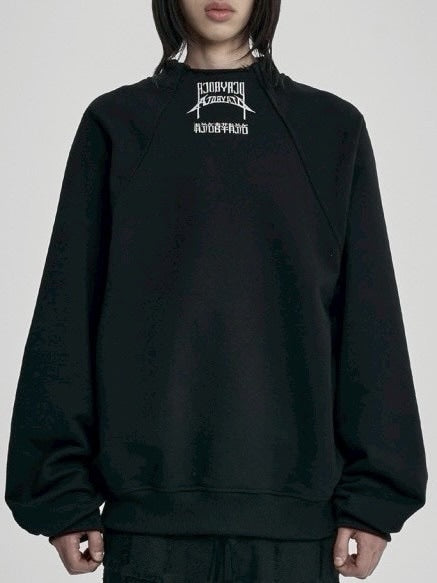 【AJOBYAJO】Raglan High Neck Arch Logo Sweatshirt / 【アジョバイアジョ】ラグランハイネックアーチロゴスウェットシャツ