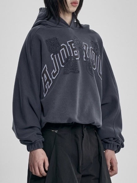 【AJOBYAJO】University Wappen Batwing Hoodie / 【アジョバイアジョ】ユニバーシティワッペンバットウィングプルオーバーパーカー