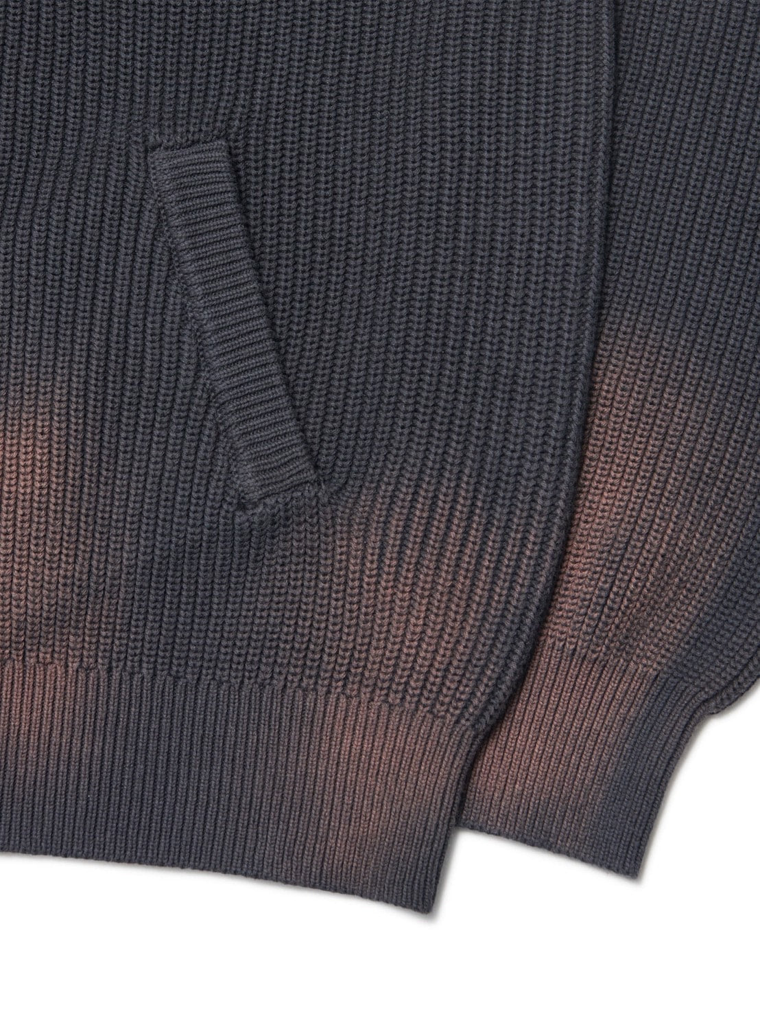 【NOMANUAL】SPRAY DYEING KNIT ZIP-UP