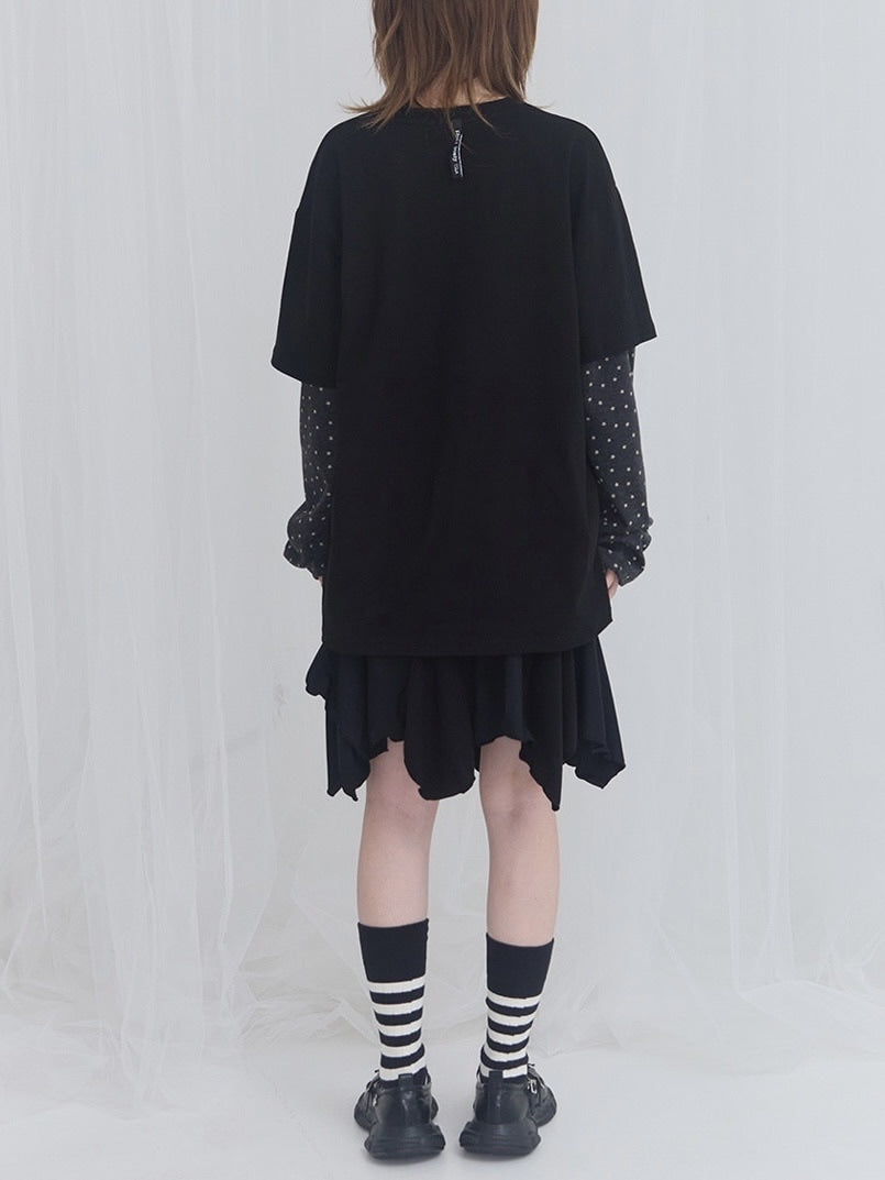 【FANCY X DUSTY】DUSTY CLUB LAYERED LONG SLEEVE / 【ファンシー X ダスティ】ダスティークラブレイヤード長袖Ｔシャツ