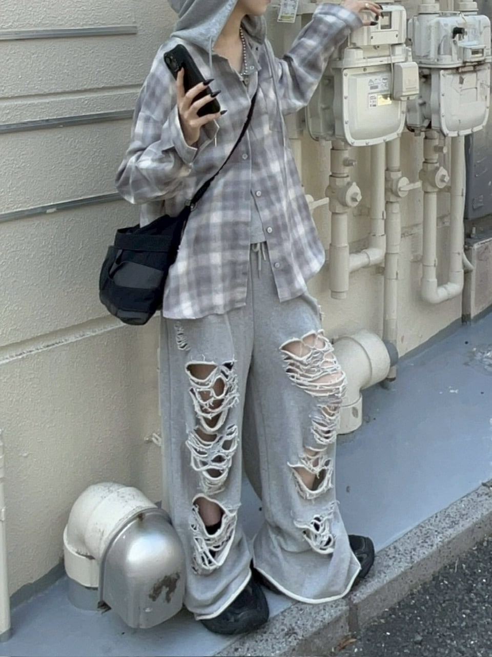 【nmtc +】sweat hooded check shirts / 【エヌエムティーシープラス】フード付きチェックシャツ (2color)