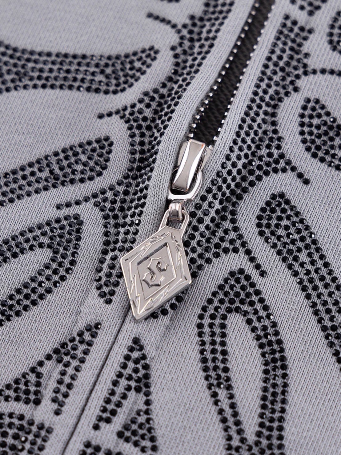 【SUPPLIER】Fire Skeleton Rhinestone Zip Hoodie / 【サプライヤー】ファイヤースケルトンラインストーンジップアップパーカー