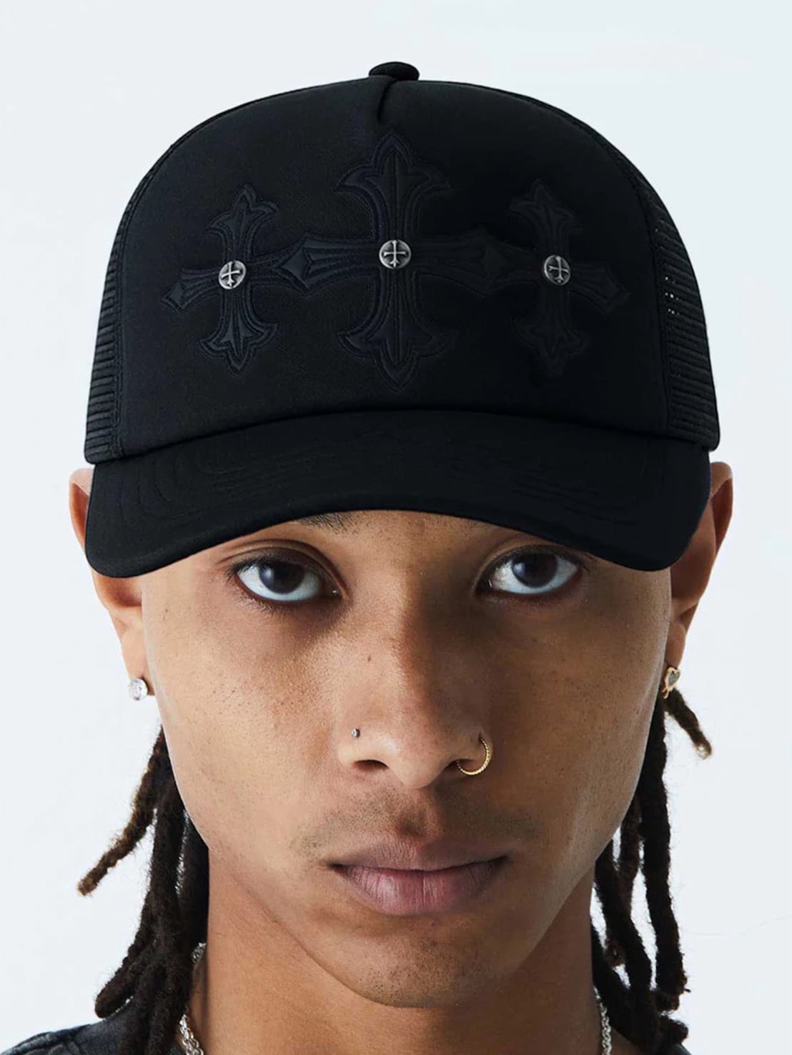 1/30 再入荷【SUPPLIER】Cross Leather Patch Mesh Cap / 【サプライヤー】クロスパッチメッシュキャップ