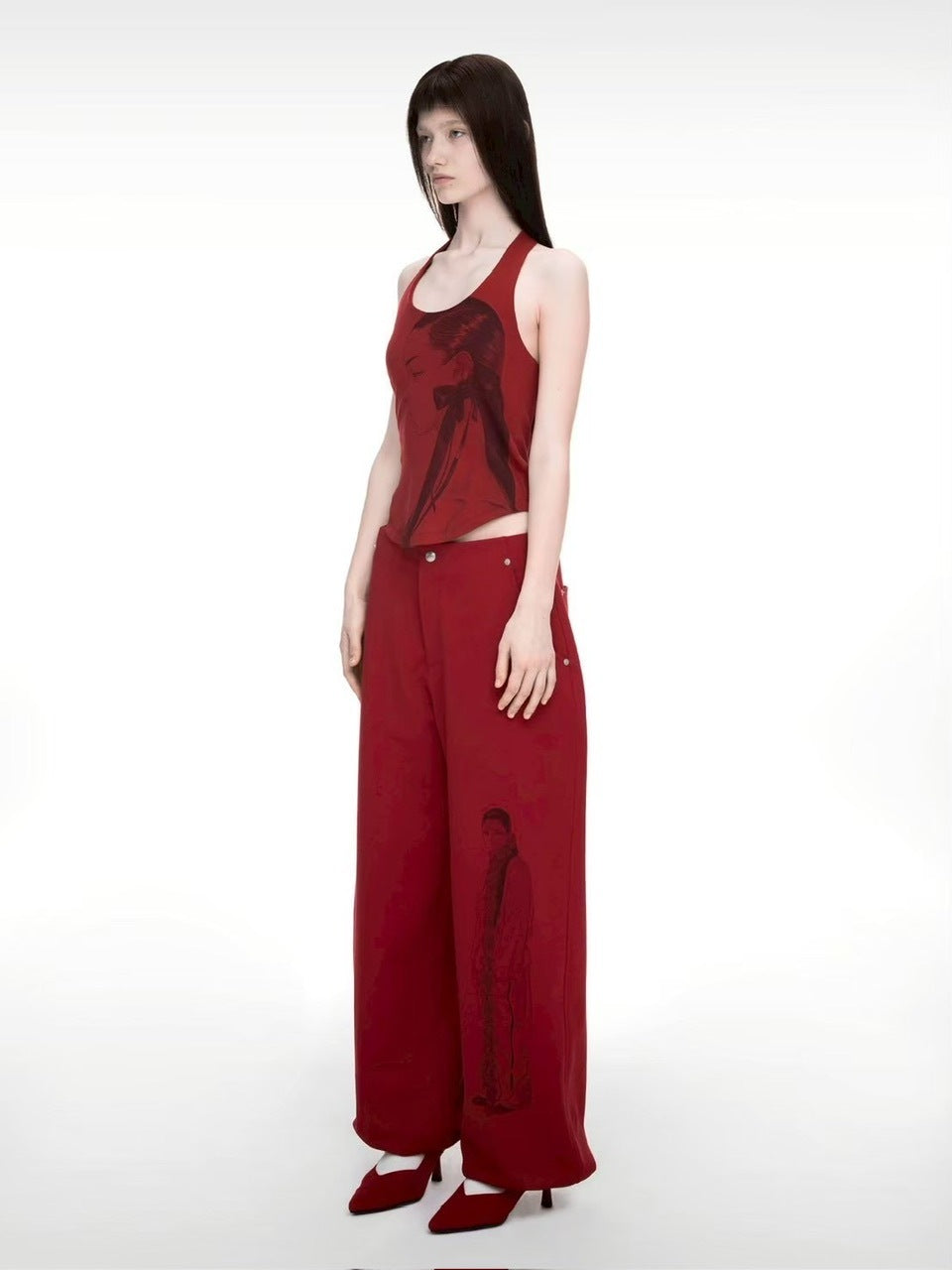 【NACHE】DRAWING SWEAT PANTS (UNISEX)