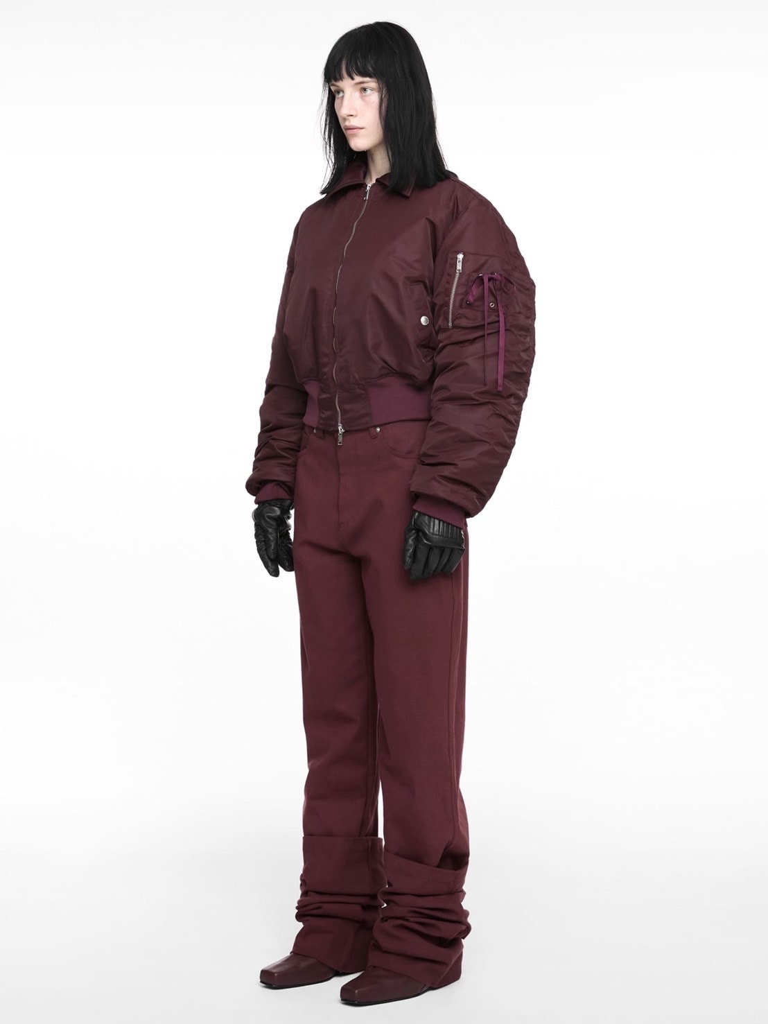 【NACHE】CROPPED BOMBER JACKET (UNISEX)