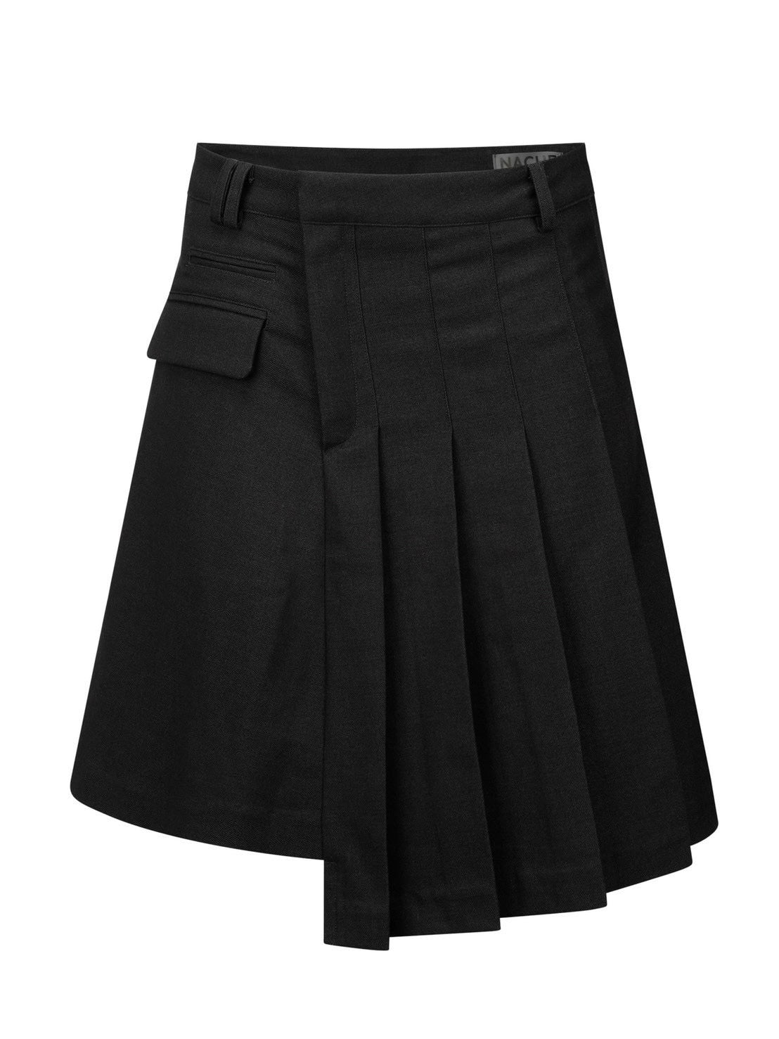 【NACHE】MAGNETIC PLEATED MIDI SKIRT