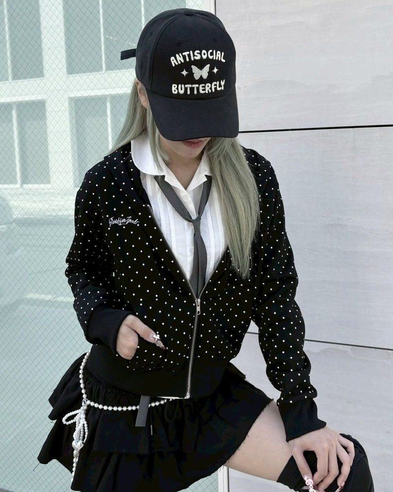受注制【nmtc +】dot zip up hoodie / 【エヌエムティーシープラス】ドットジップパーカー (2color)
