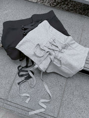 【nmtc +】ribbon shorts / 【エヌエムティーシープラス】リボンショートパンツ (3color)